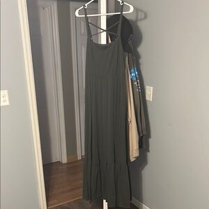 Torrid Green Pleated Maxi Sundress